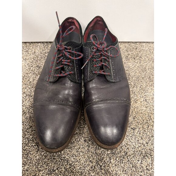 Fluchos Men’s Oxford Derby Shoes Blue Red Size 43 - Picture 2 of 8